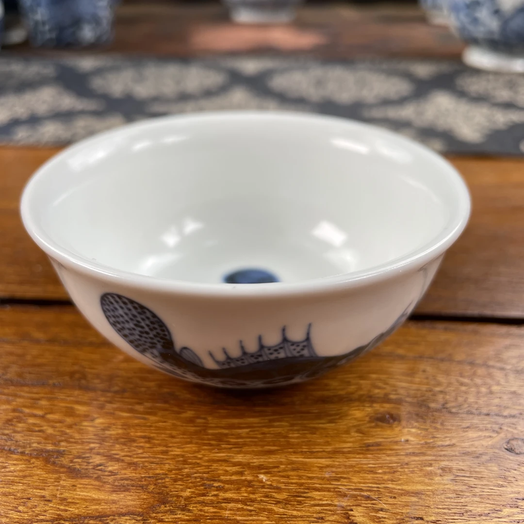 【景德镇手绘桂鱼小客杯】高温釉下彩富贵有余单杯