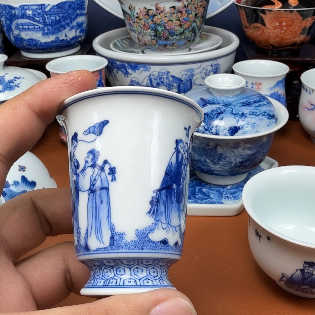 杯子今***寒景德镇全手工手绘陶瓷