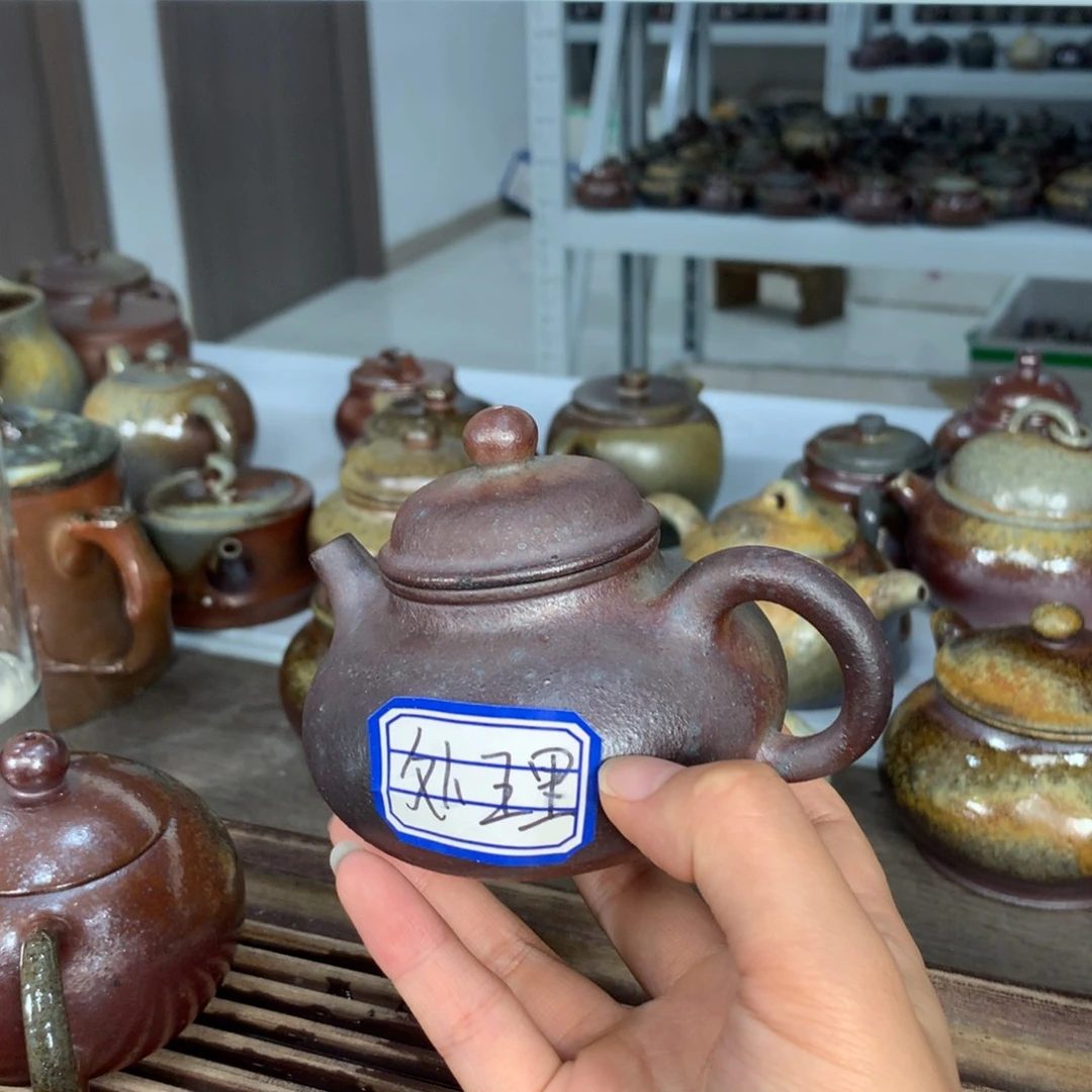 茶壶紫砂纯自然柴烧
