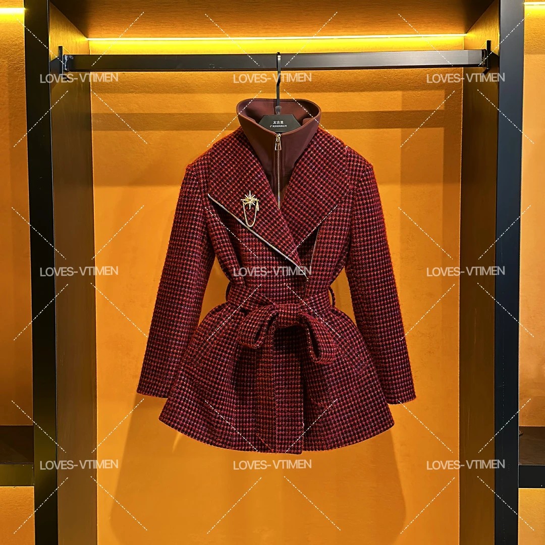 【小鬼专属】羽绒白鸭绒羊毛时尚设计师轻奢显瘦收腰LOVES-A1588