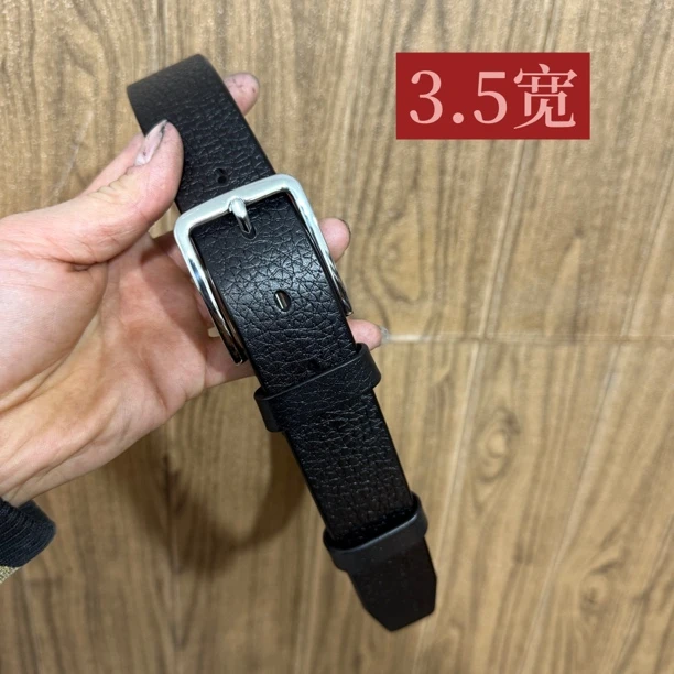 牛匠50头层牛皮3.5不锈钢针扣 进口头层牛皮高档腰带 商务休闲