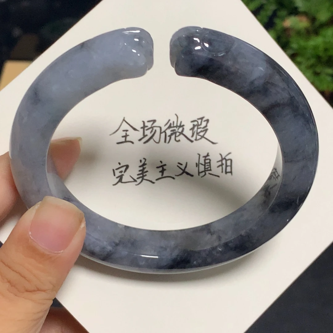 翡翠未镶嵌手镯58.6-12-9.7