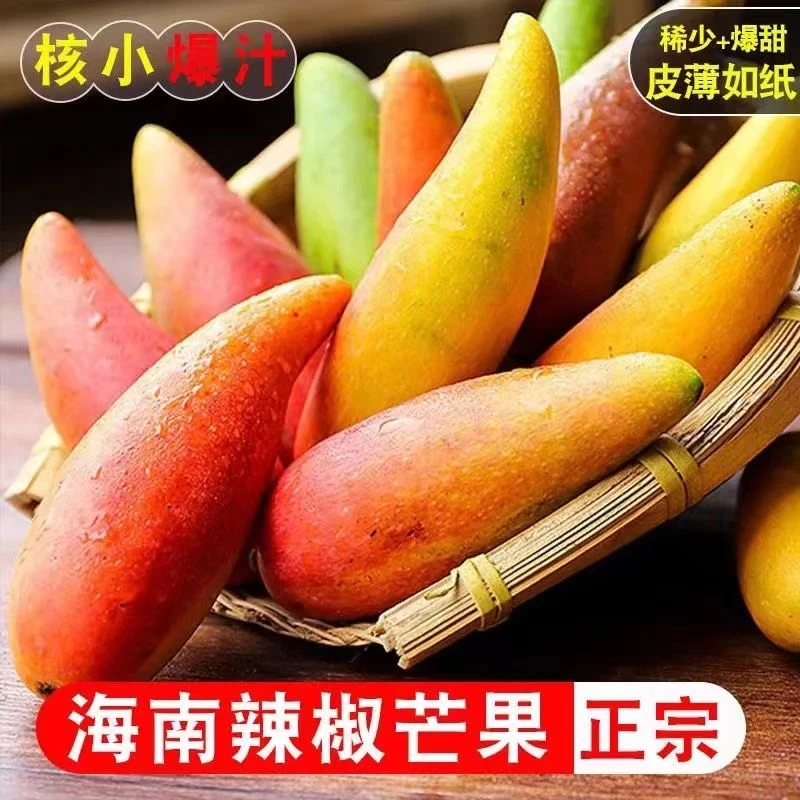 辣椒芒果大果新鲜水果无核牙签芒海南贵妃当季罕见孕妇水果整箱
