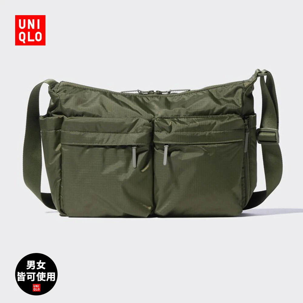 优衣库男女装休闲挎包单肩包斜挎包防泼水背包肩带可调节476764