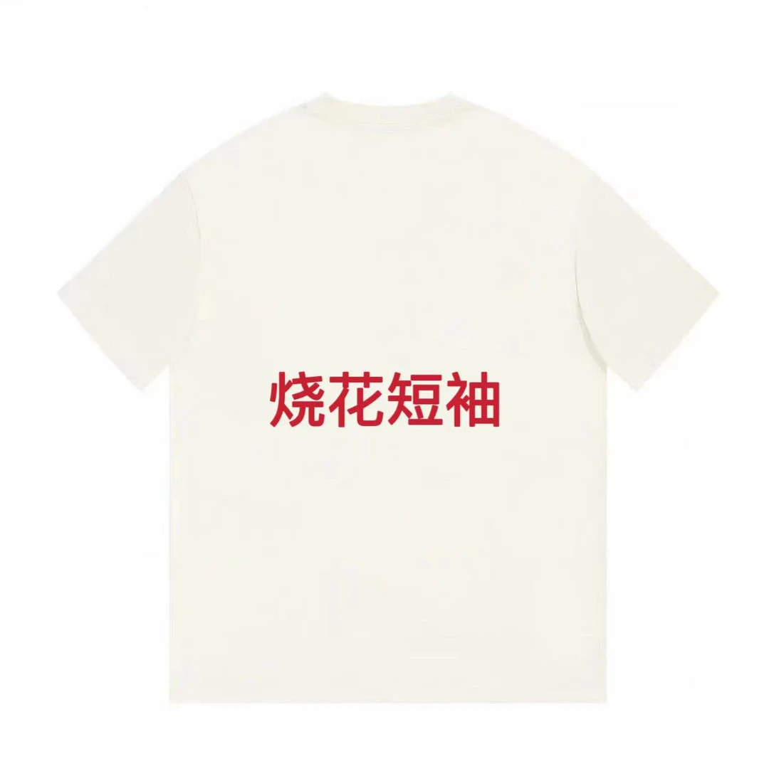 ML·沈闹闹 烧花满印大版休闲设计潮牌短袖T-D104