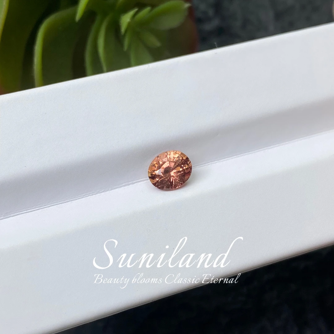 F303-FL-1.31ct无烧椭圆形日落帕帕拉恰蓝宝石/GUILD证2101973270