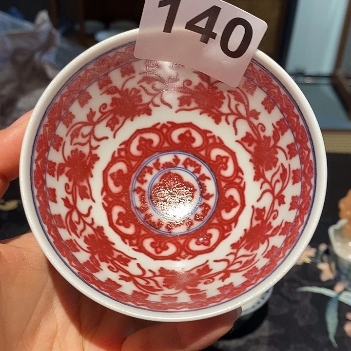 陶摆件超级捡漏鸡心杯