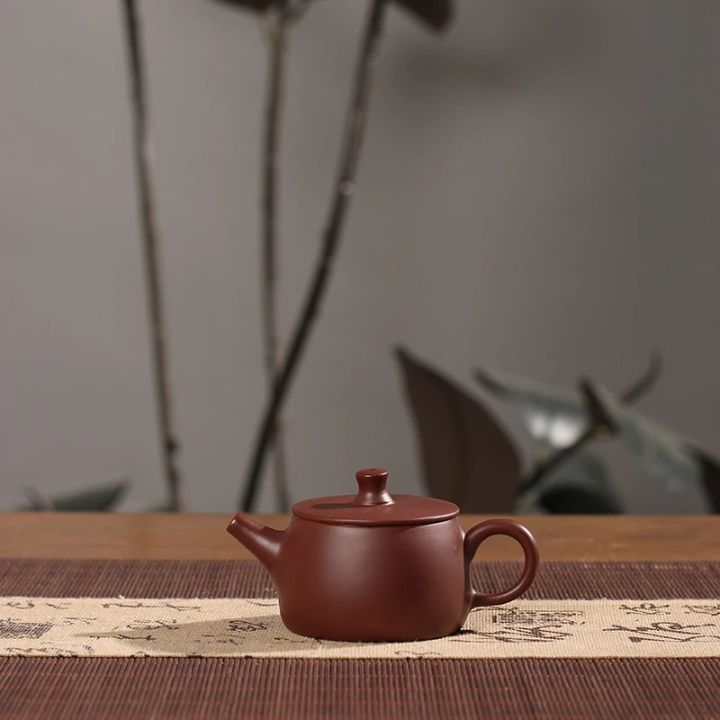 潮州功夫茶手拉紫泥汉瓦大口泡茶壶陶壶两杯工夫茶壶紫泥手工壶