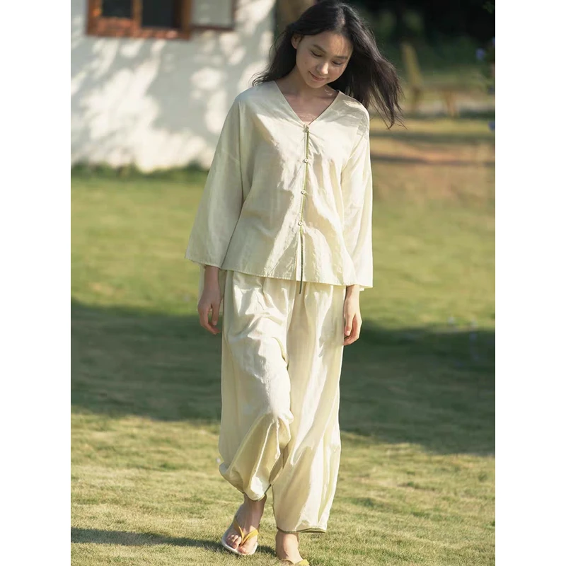 《晴菲专属》朵朵可可 251-001 睡衣女2025春夏简约家居服套装