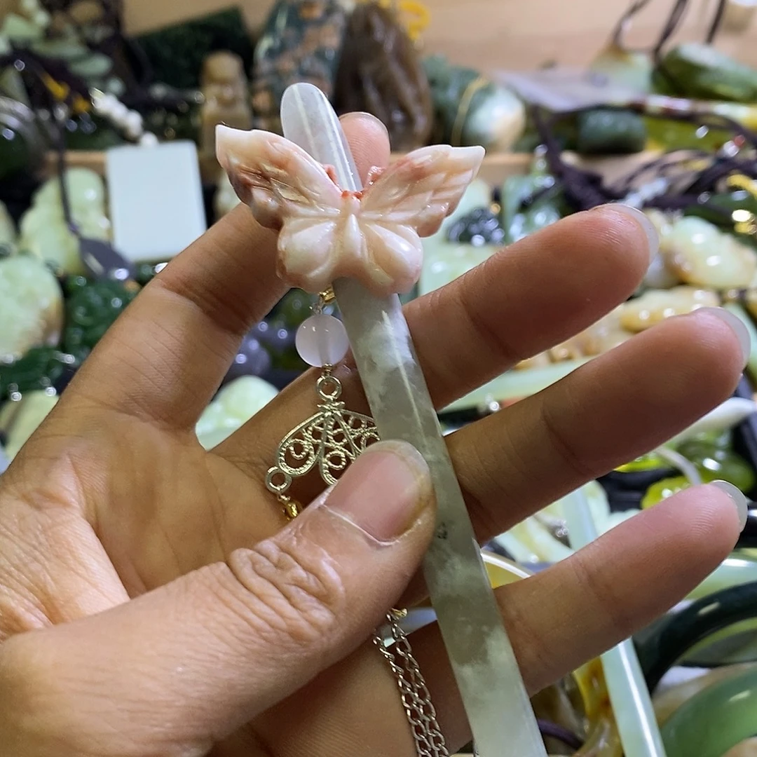 未镶嵌岫玉手镯发簪