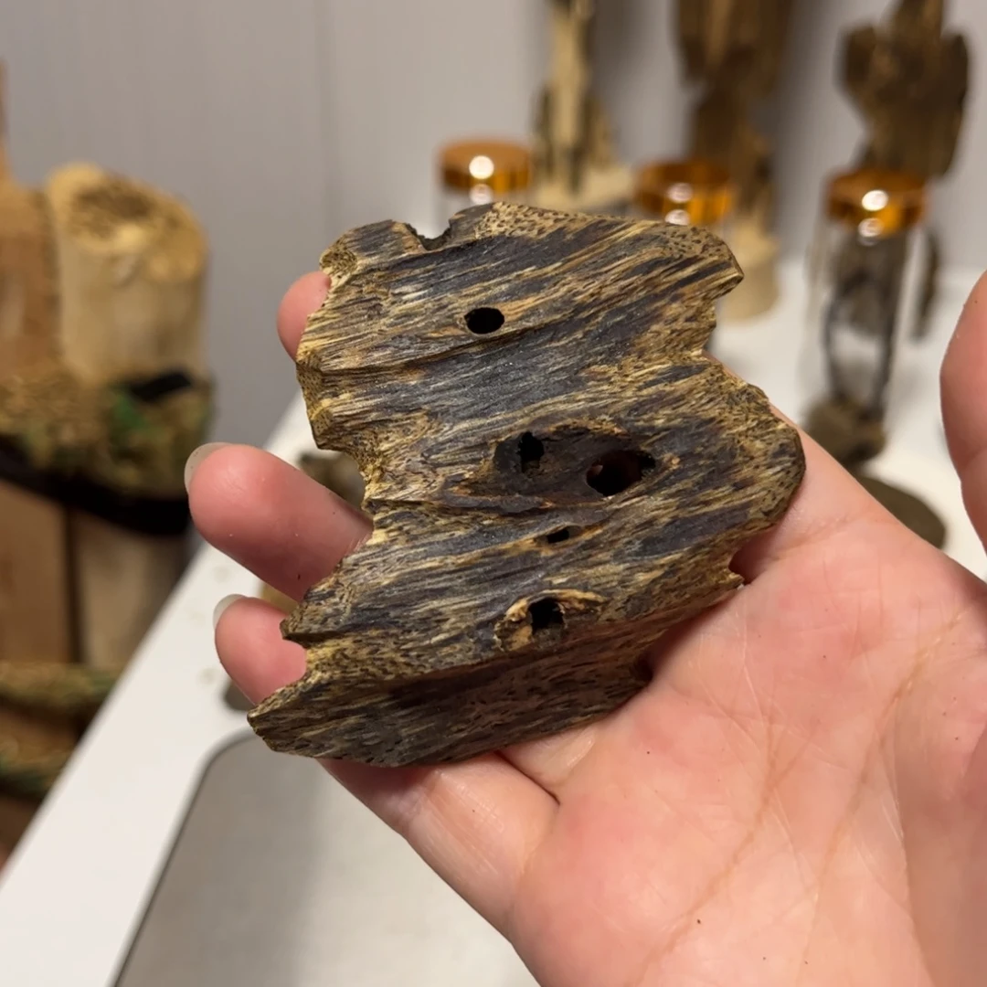 沉香沉香碎屑虫漏14.5克