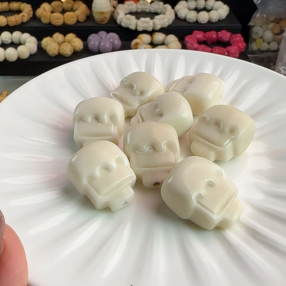 手串菩提根/象牙果微瑕牙果白色雪糕10颗