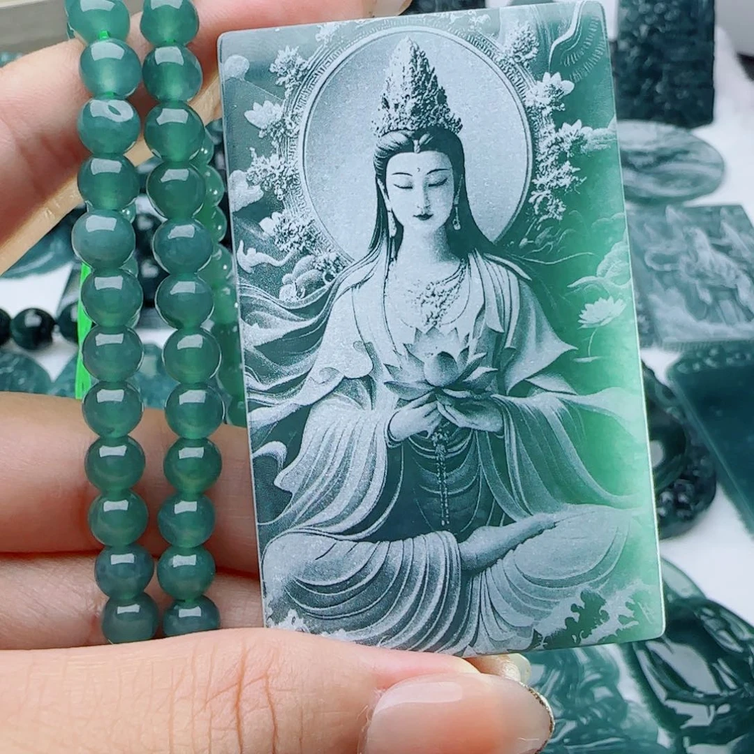 颈饰未镶嵌翡翠多样性发货天然的A货翡翠