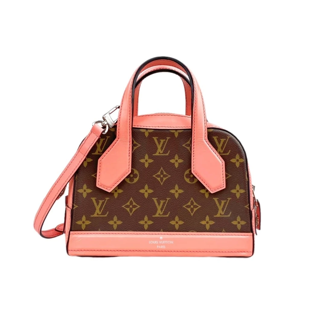 95新 LouisVuitton/路易威登 老花拼色手提贝壳