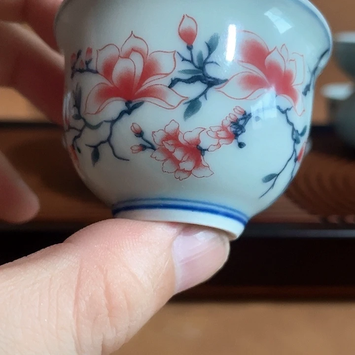 3个复古玉兰杯子注意品质