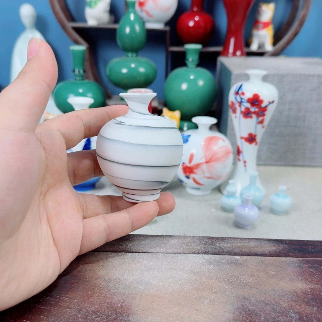 陶瓷手工小花器摆件