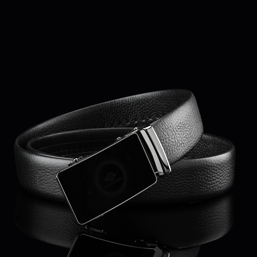 男士轻奢百搭商务休闲时尚皮带8088LA-2(全黑扣)【ZBJ】