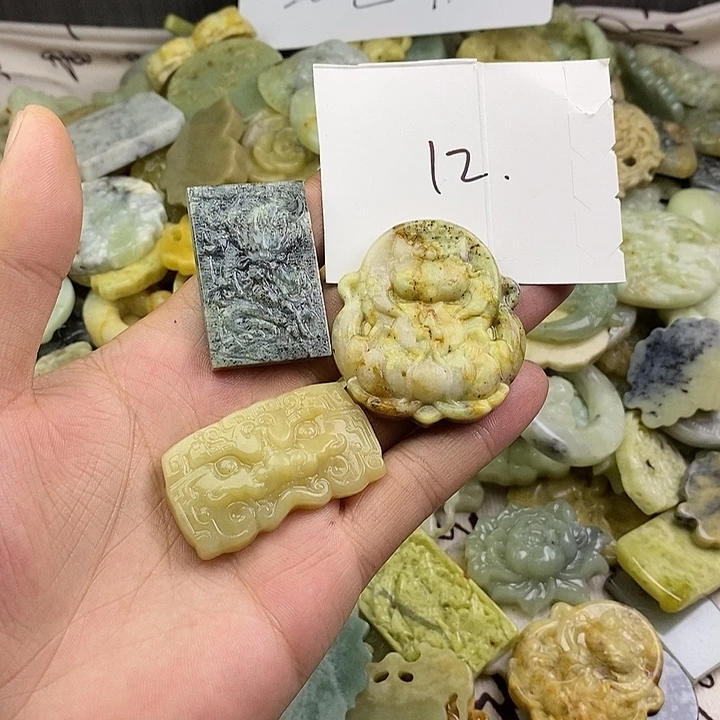 岫玉合金吊坠吊坠12