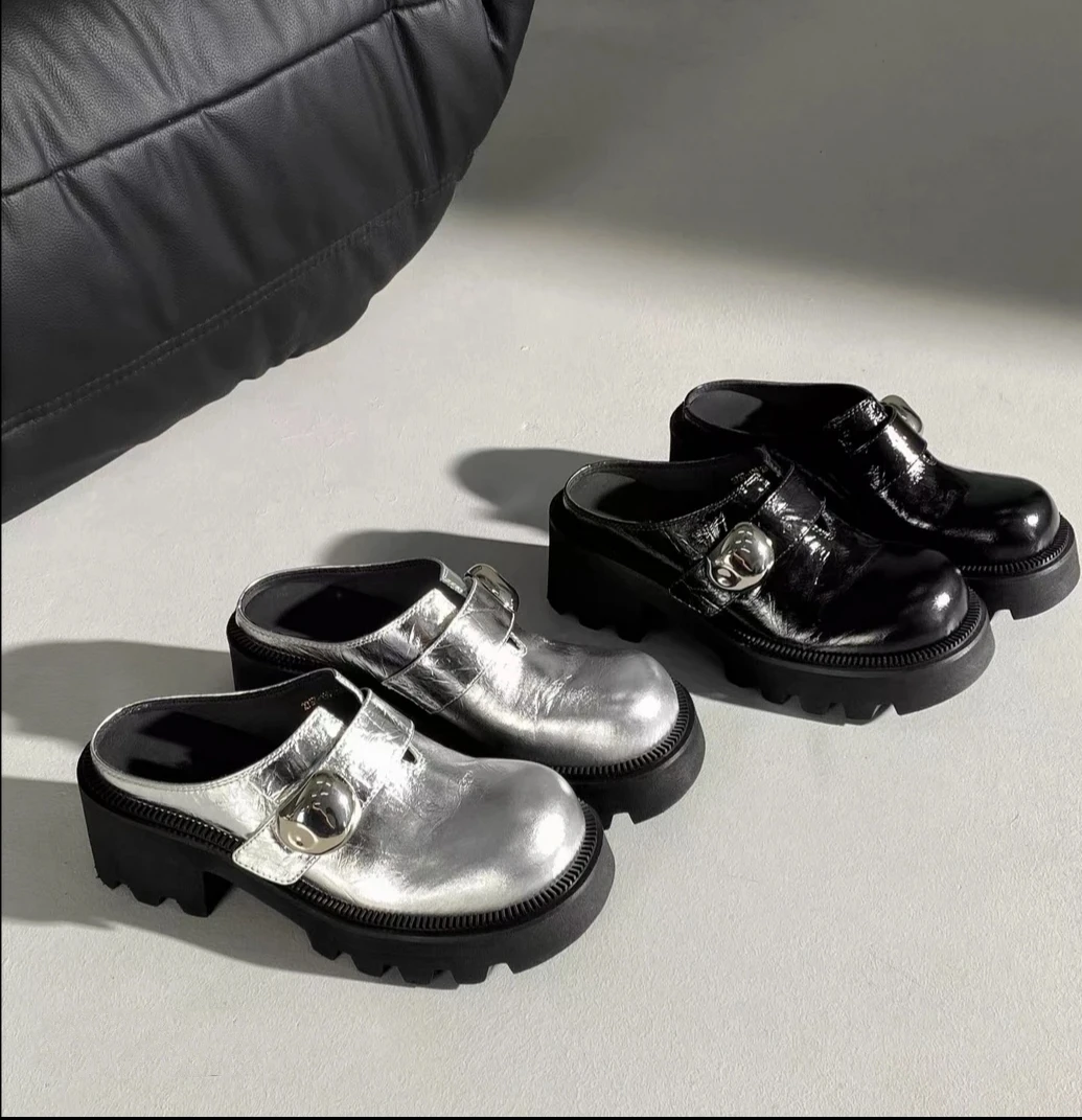 【聚新汇】2737-130春夏时尚休闲大头包头拖厚底外穿半拖