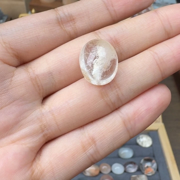 ****几未镶嵌珠宝半成品水晶黄兔毛不退不换