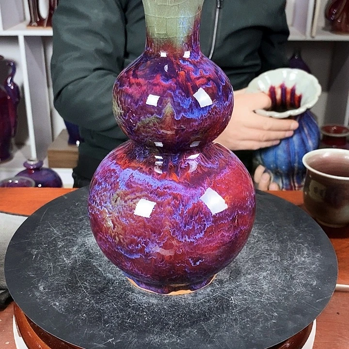 尚峰钧窑作品葫芦摆件