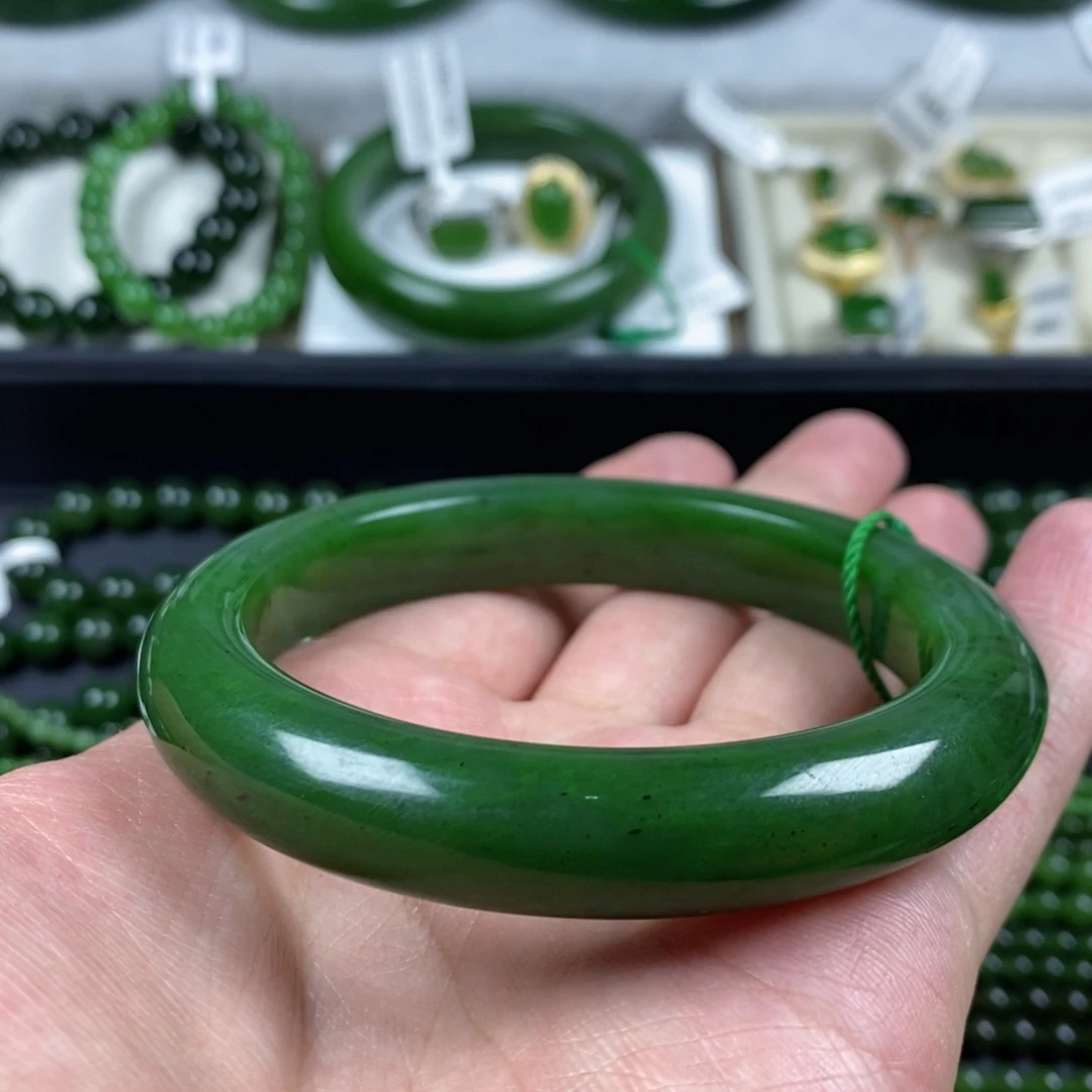 和田玉（碧玉）手镯未镶嵌暖*61