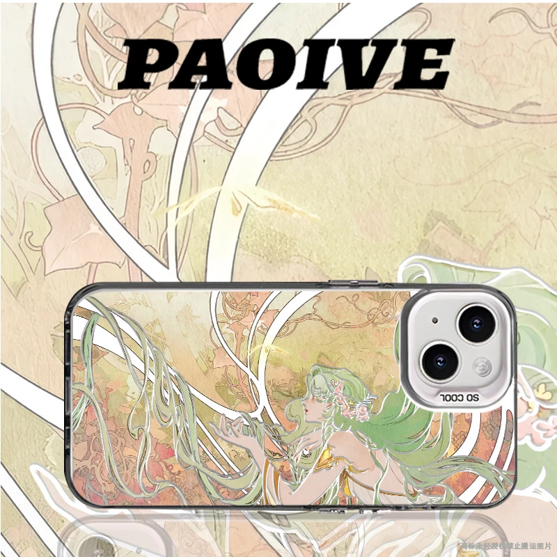 貂蝉创意适用苹果华为vivoiPhone小米三星防摔彩银手机壳