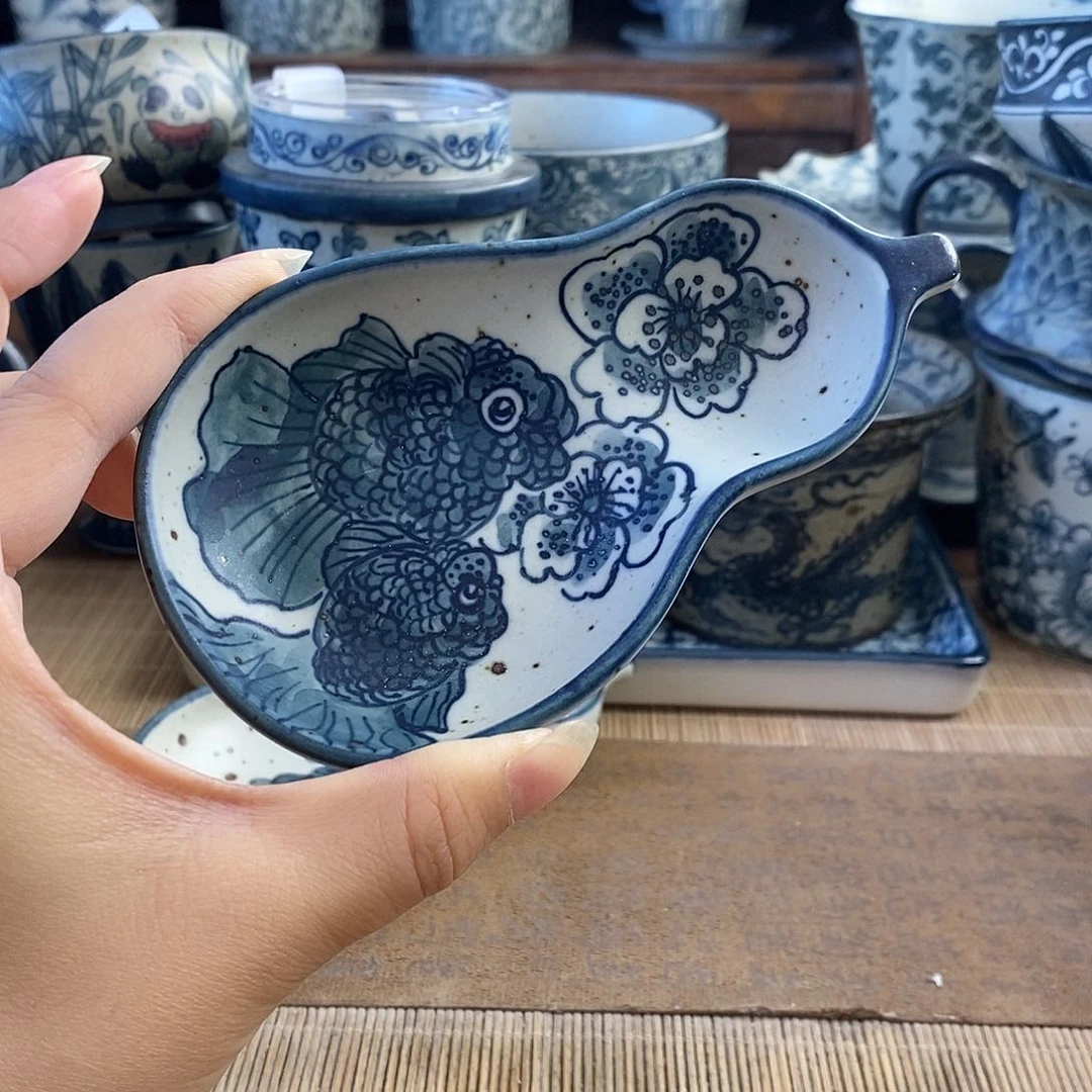 手工手绘青花高温陶瓷