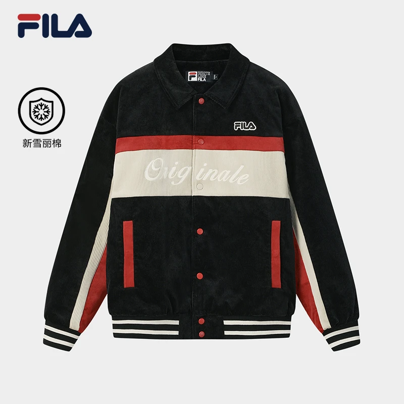 Fila/斐乐男士冬季新雪丽保暖复古时尚休闲运动棉服F11M619906F