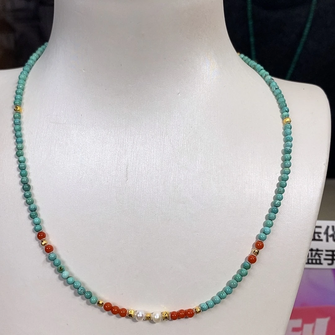 绿松石银S925镀金镶嵌珠宝奇石