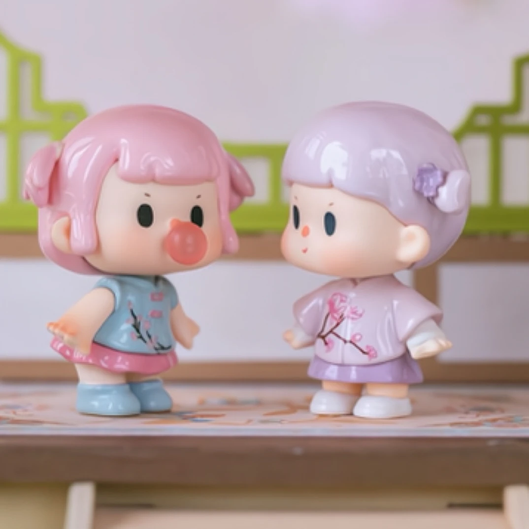 明款不二小国风系列盲盒手办桌面摆件