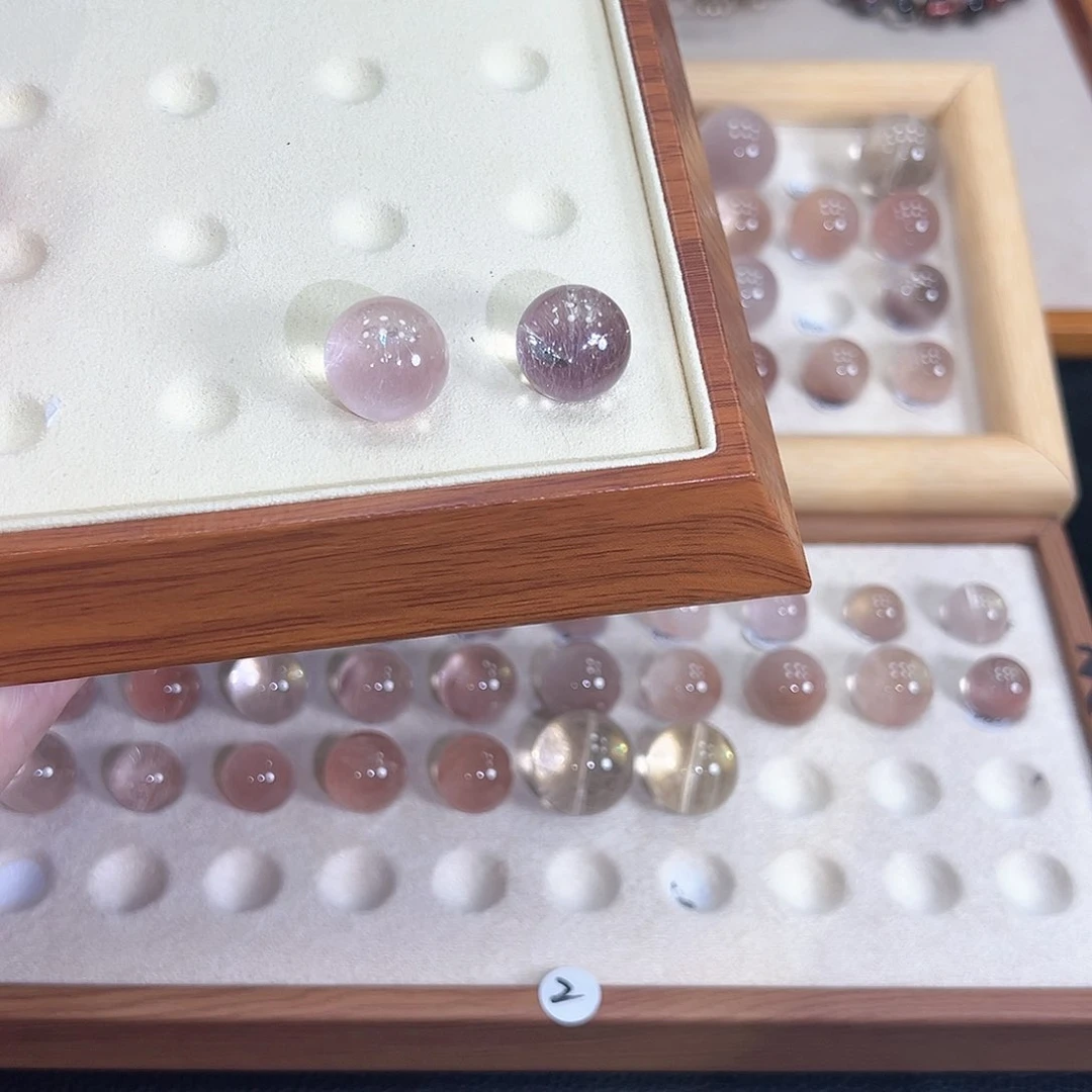 水晶手链未镶嵌H****）16.4m粉兔彩虹➕15.5m紫兔