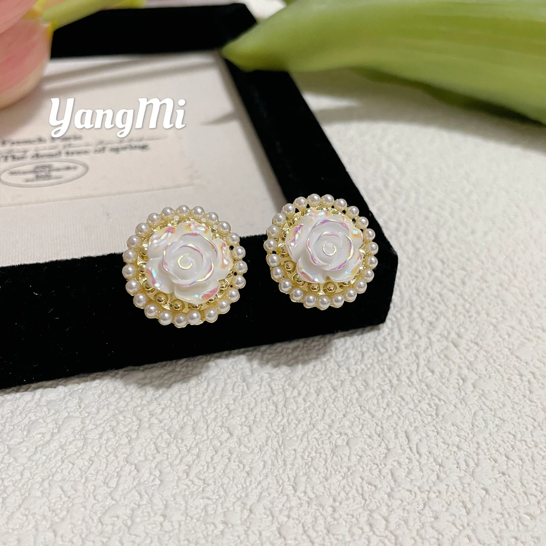 铜合金仿珍珠耳饰 小香风气质轻奢时尚百搭复古法式315