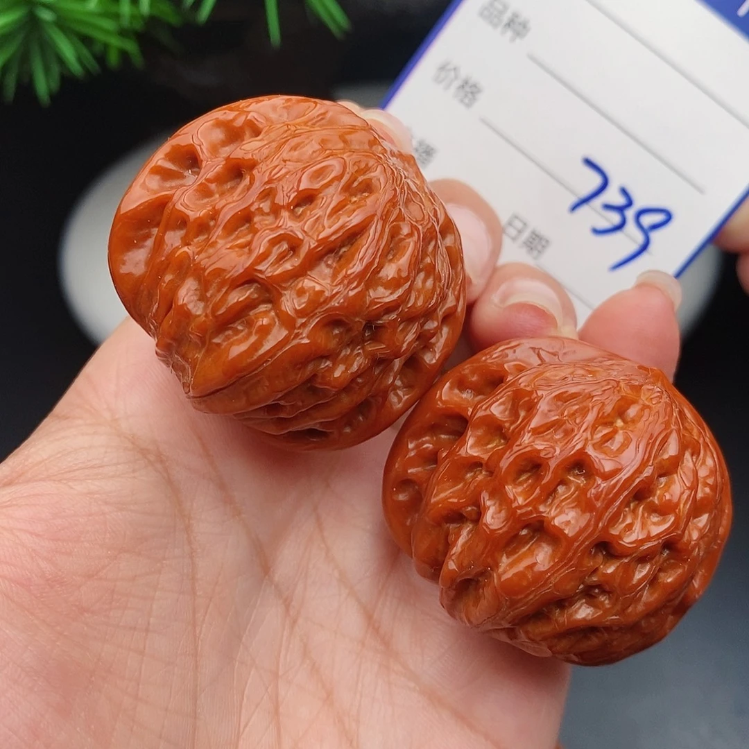 玉***风文玩核桃把件40铁锤739