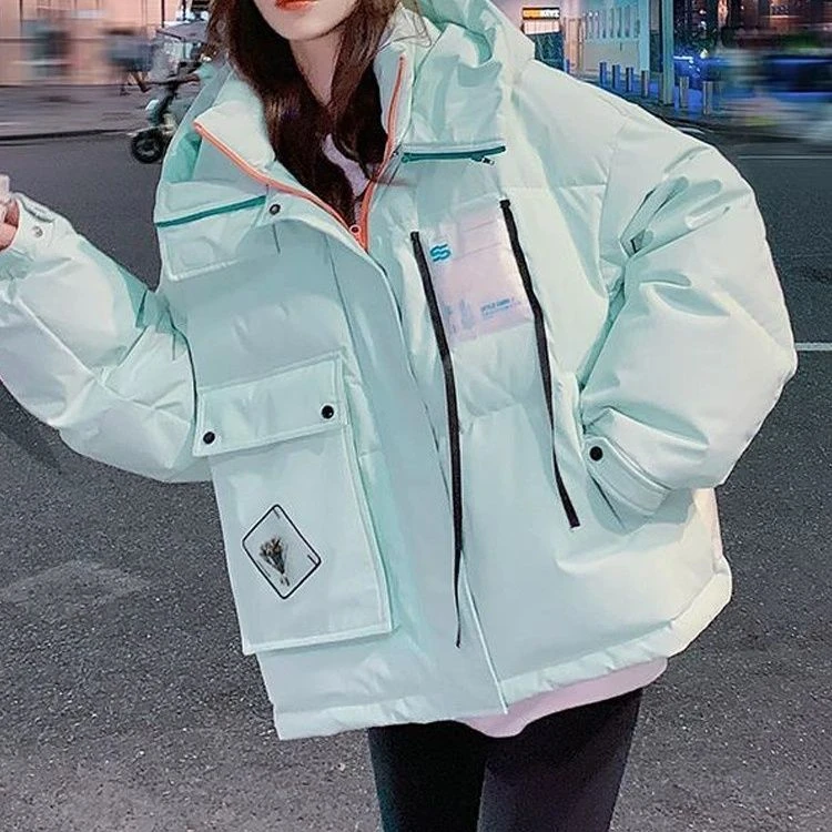 女冬短款小个子宽松显瘦设计感小众加厚洋气棉袄外套