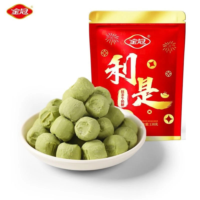 金冠抹茶牛奶糖/黑糖话梅糖138g随机5袋保质期至12月31日
