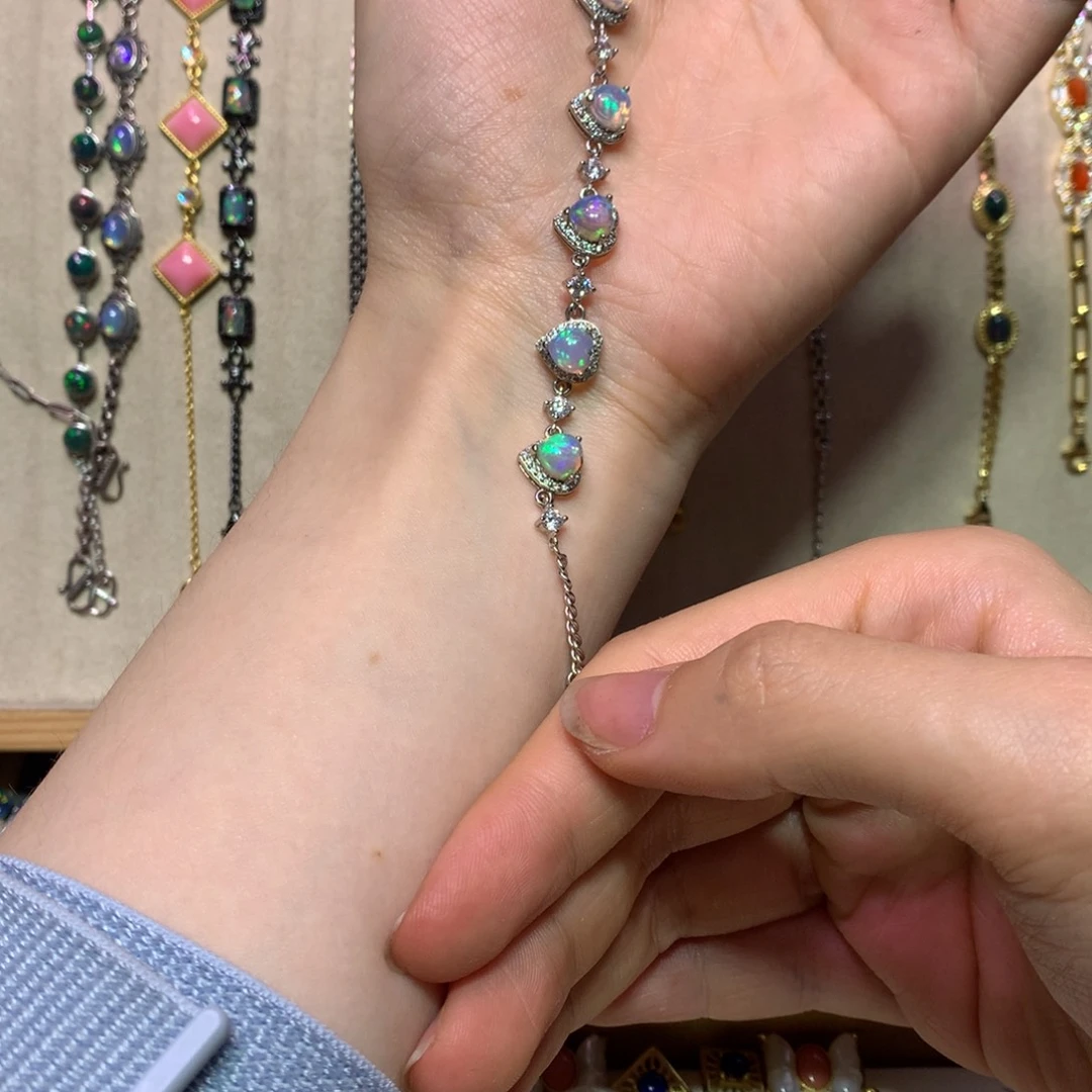 欧泊银S925镶嵌手链款式D****.