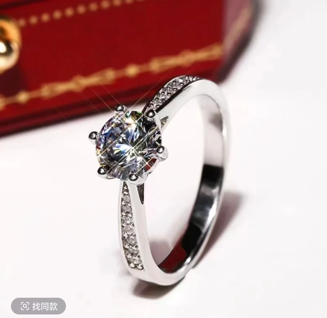 925银莫桑石银制品 周家小蛮腰【1】克拉莫桑钻