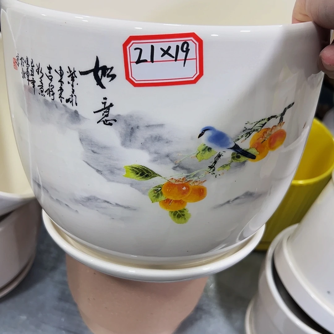 外贸尾单陶瓷花盆凑10米包邮