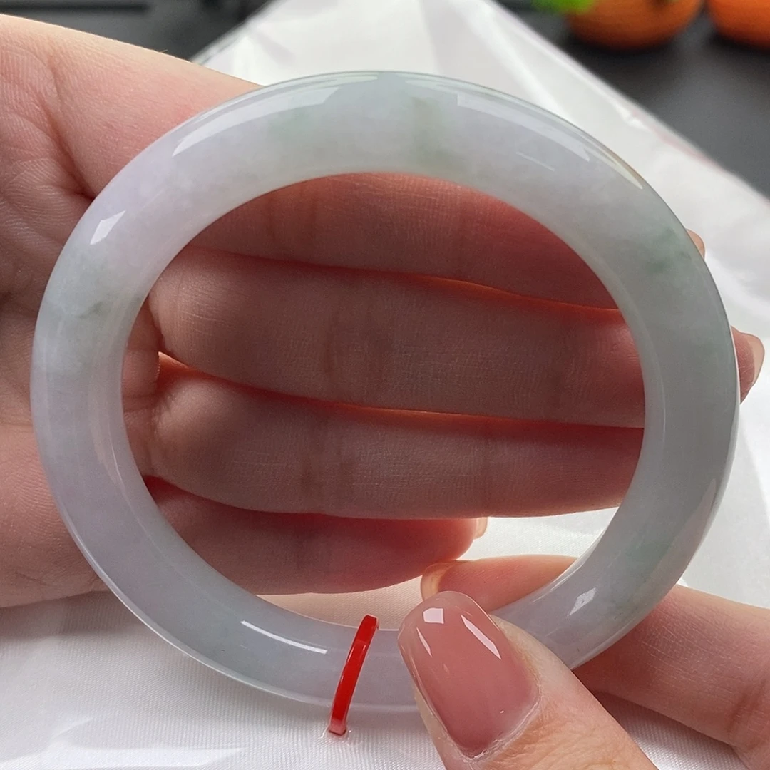 翡翠未镶嵌手镯（圆镯）缅甸天然A货翡翠 56