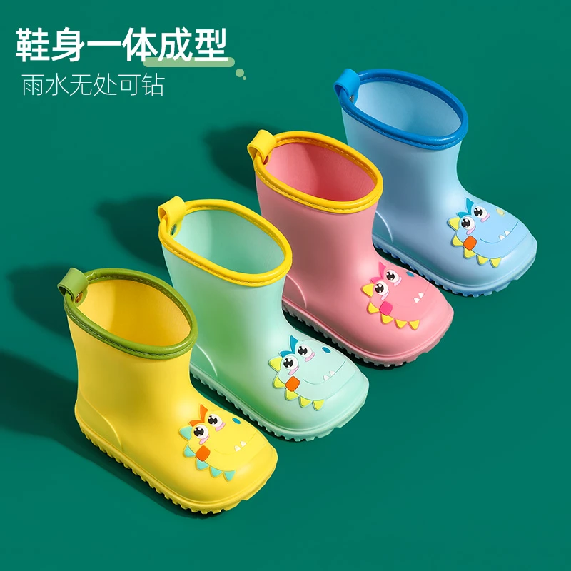 儿童户外雨靴女宝鞋套防水防雨雨鞋学生小童水鞋男孩胶鞋防滑萌趣
