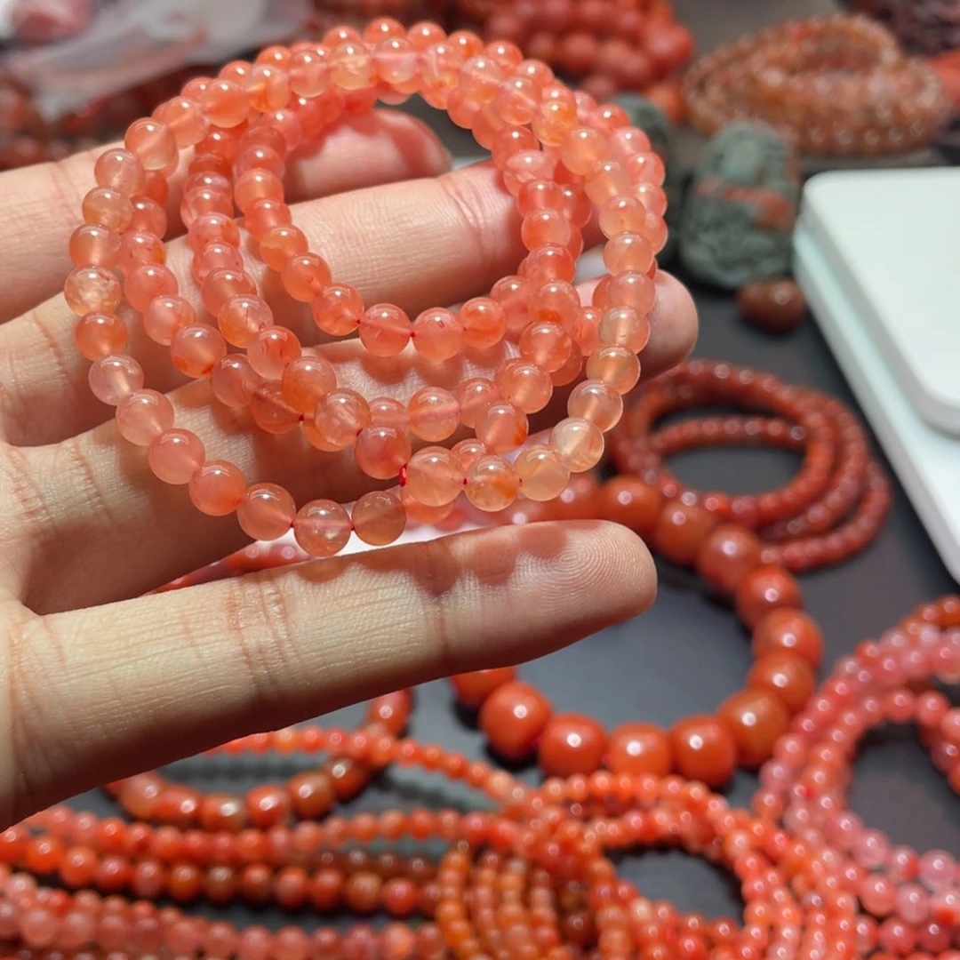 南红玛瑙手链未镶嵌