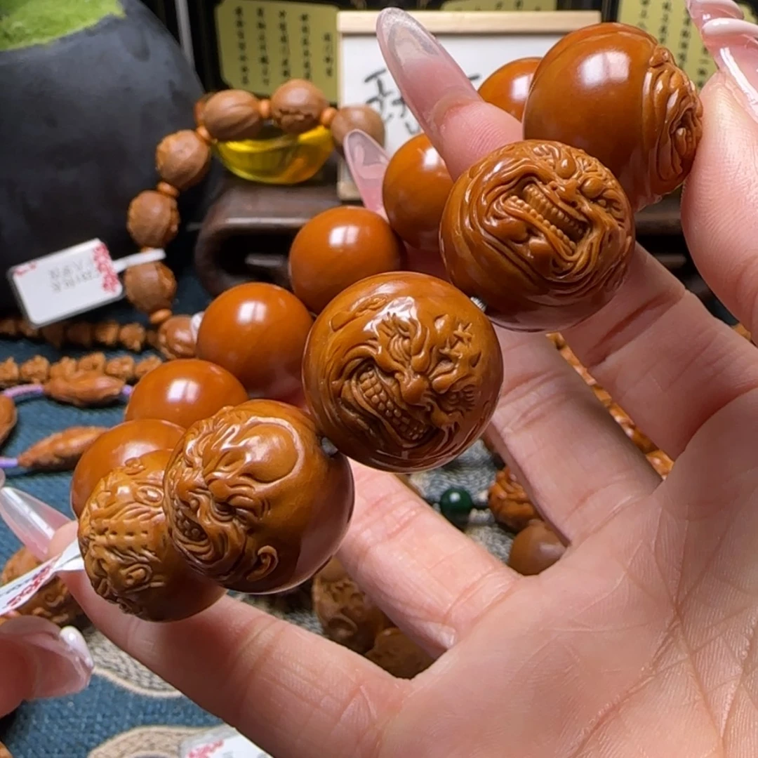 【闪购商品】橄榄核手串1.9光珠恶僧