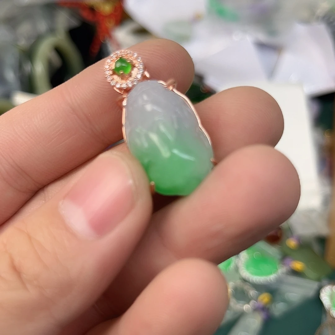 翡翠颈饰银S925镶嵌434号