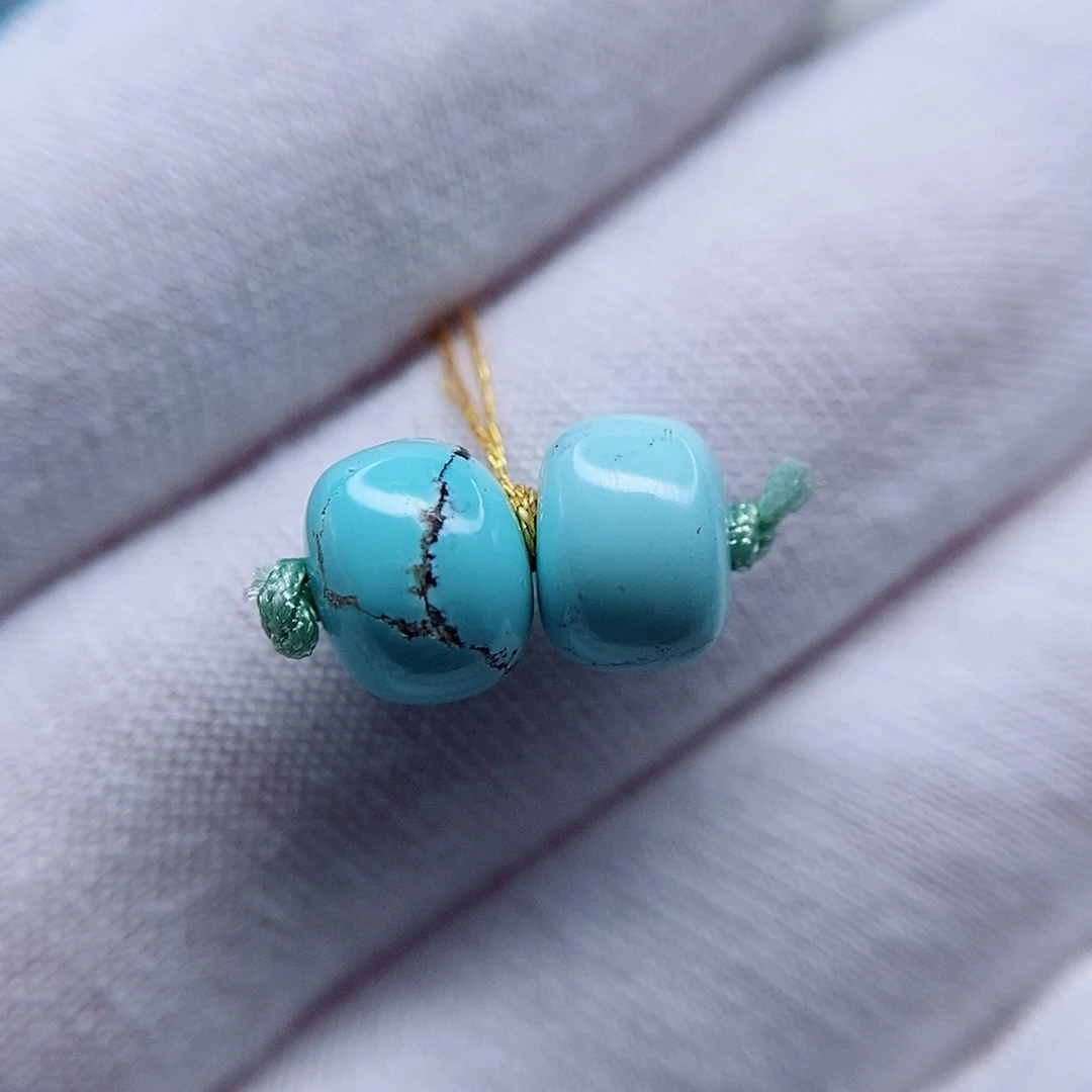 绿松石老型对珠8未镶嵌