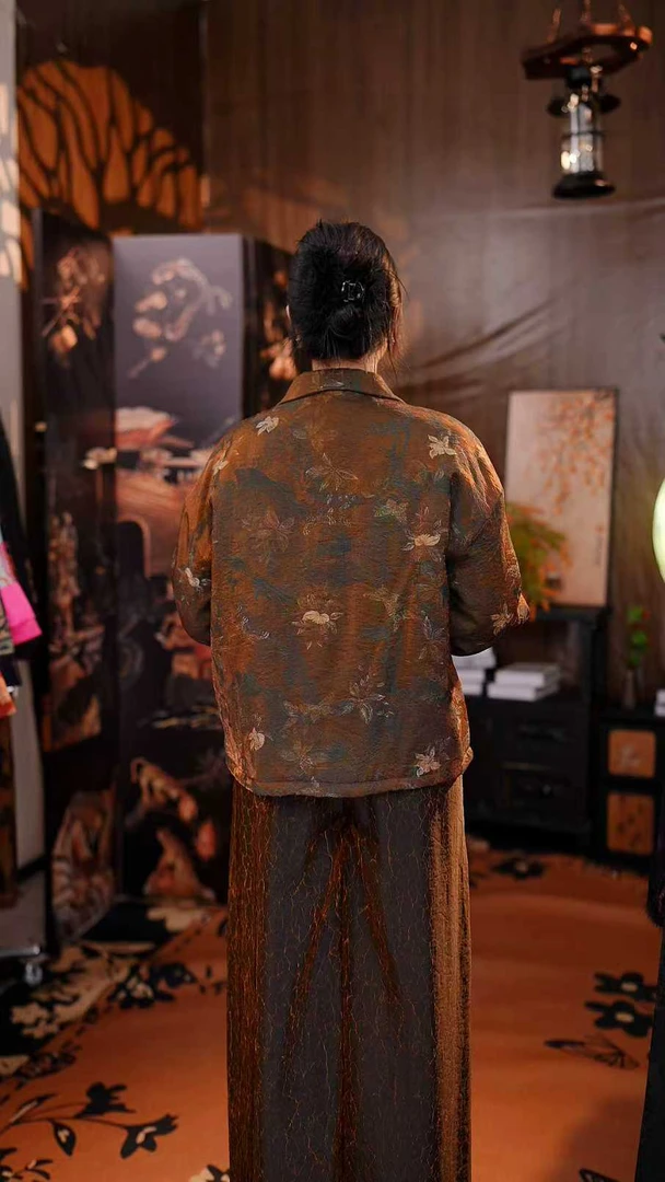 常规款宽松型新中式短外套复古上衣外套秋冬季立领0513