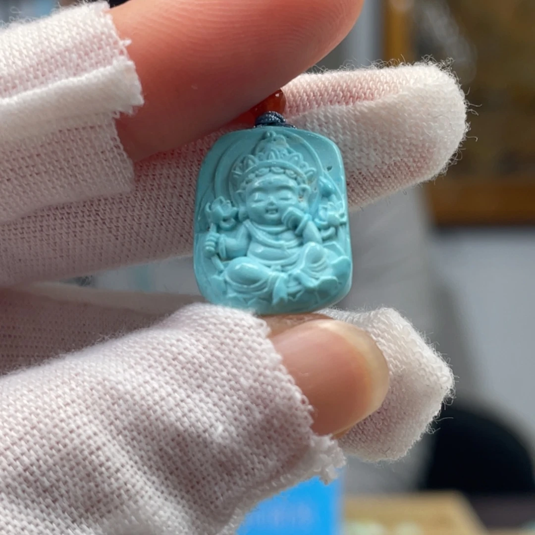 绿松石未镶嵌挂件