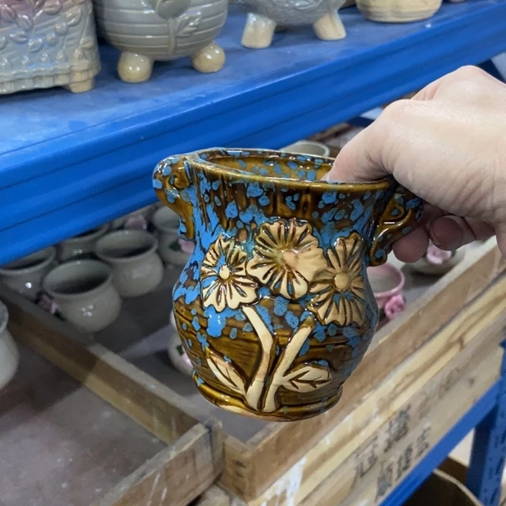 陶瓷花盆单场满9.9发9*10.5