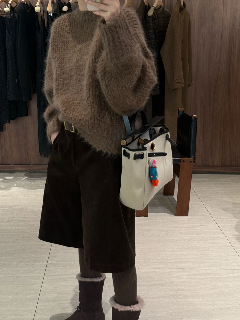 【秋意浓浓】高比例马海毛圆领毛衣 J25MY751