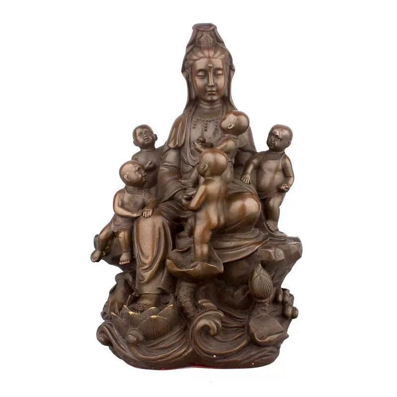 精品送子观音复古摆件
